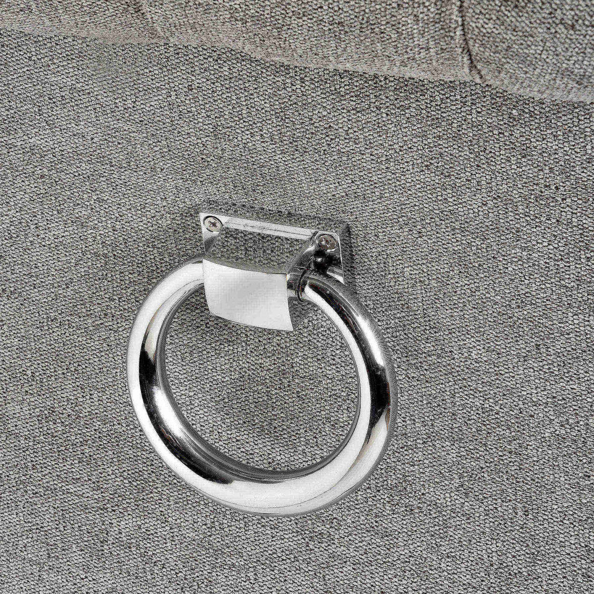 Silver Roll Top Dining Chair With Ring Pull