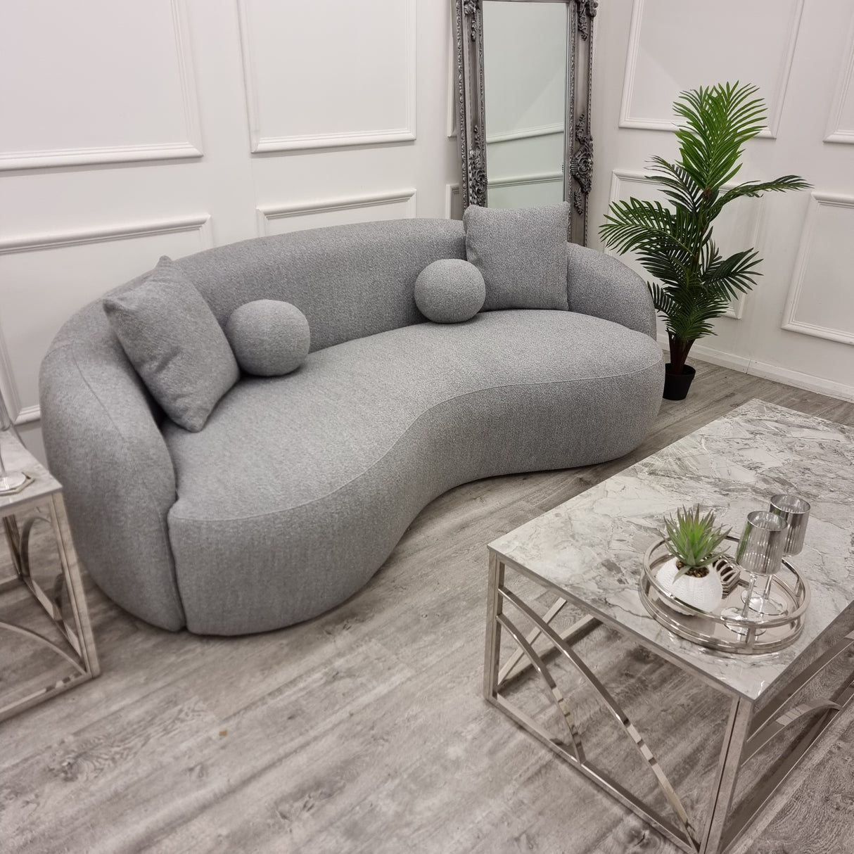 The Wave Grey Boucle Sofa