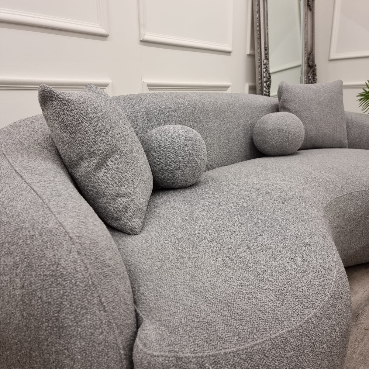 The Wave Grey Boucle Sofa