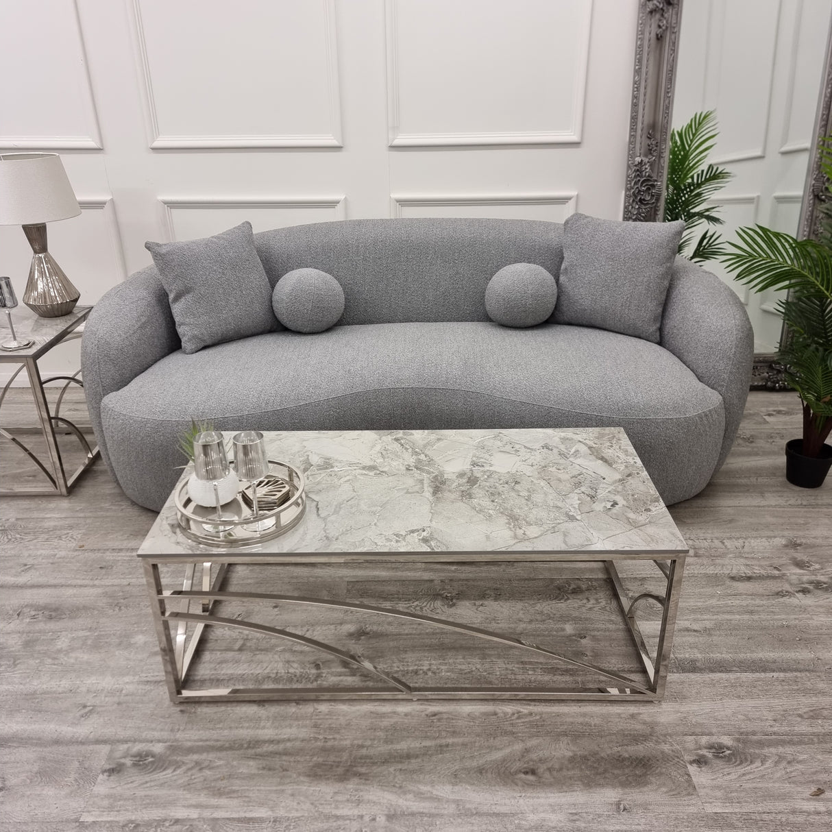 The Wave Grey Boucle Sofa