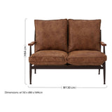 Dante 2 Seat Leather Sofa