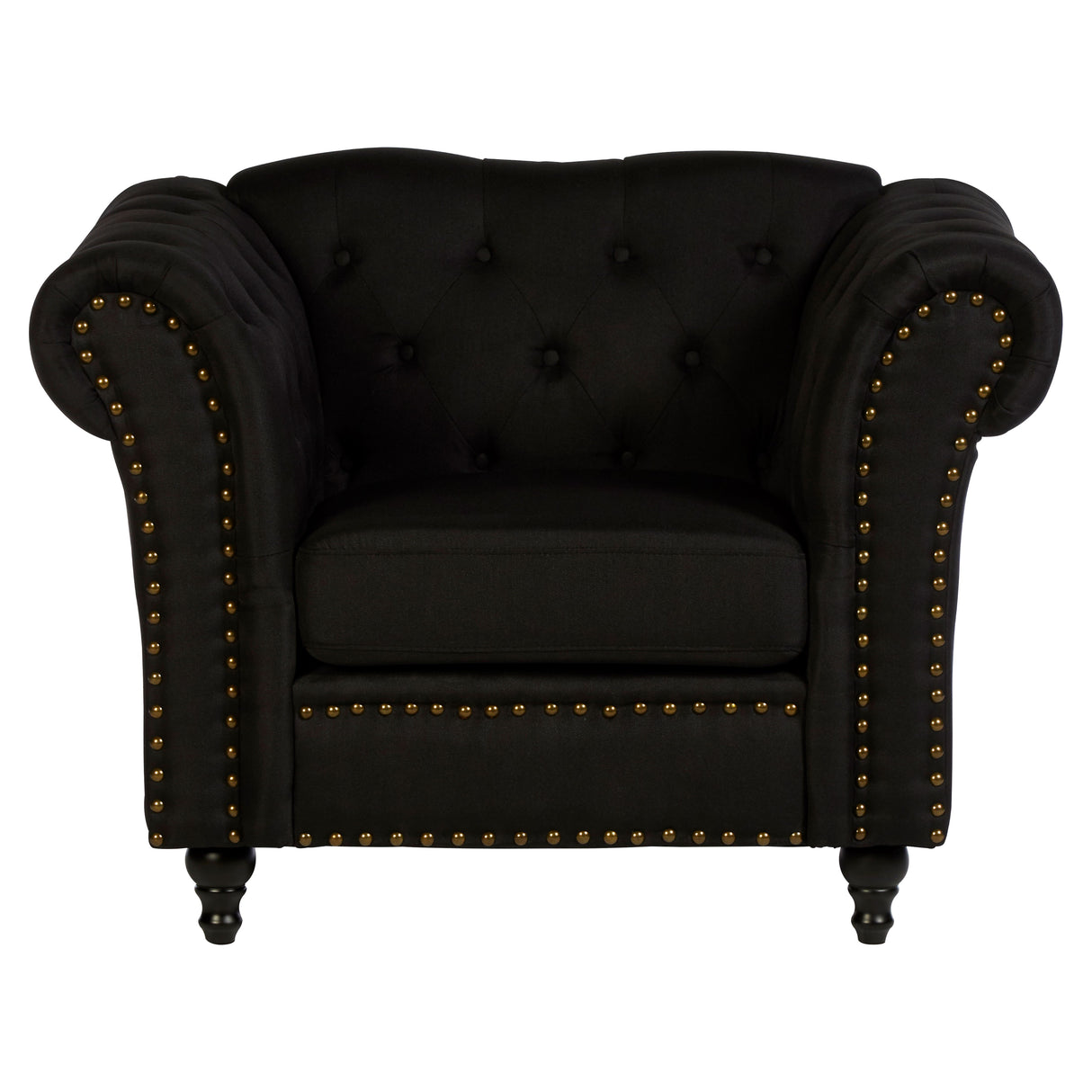 Black Chesterfield Armchair