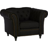 Black Chesterfield Armchair