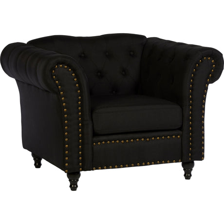 Black Chesterfield Armchair