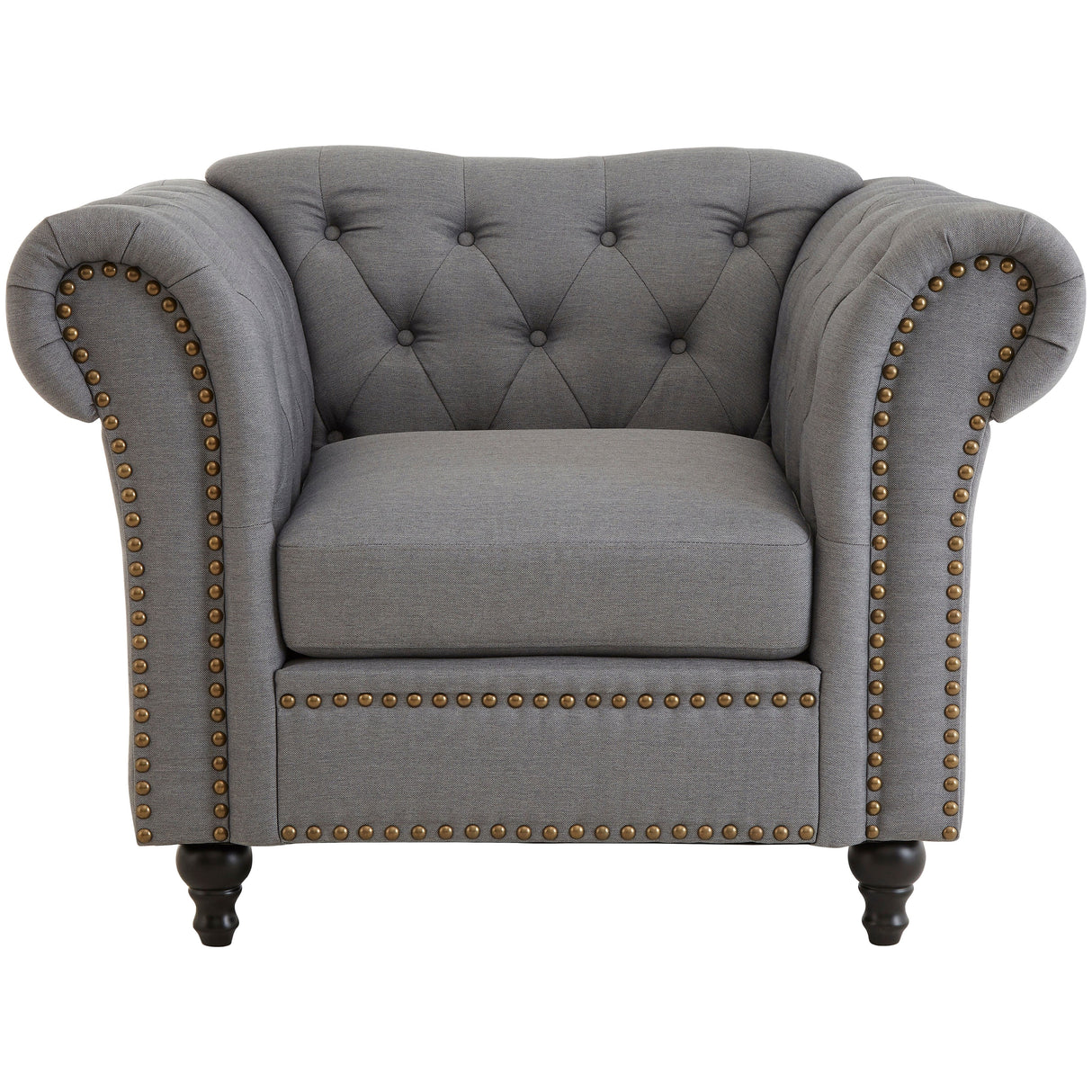 Grey Chesterfield Armchair