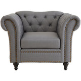 Grey Chesterfield Armchair