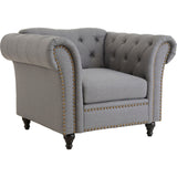 Grey Chesterfield Armchair