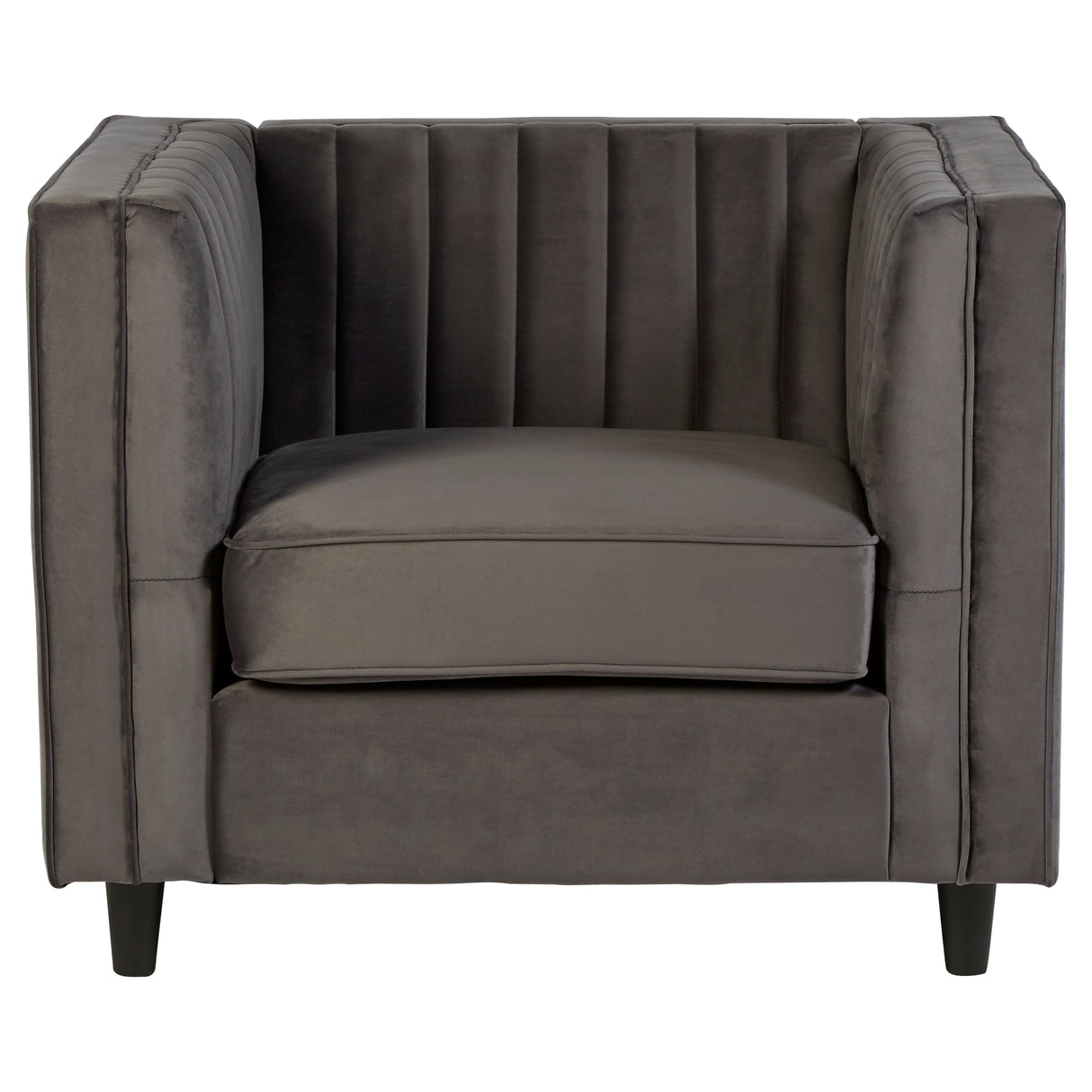 Angelica Grey Velvet Accent Chair