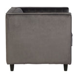 Angelica Grey Velvet Accent Chair