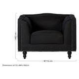 Giulia Black Accent Chair