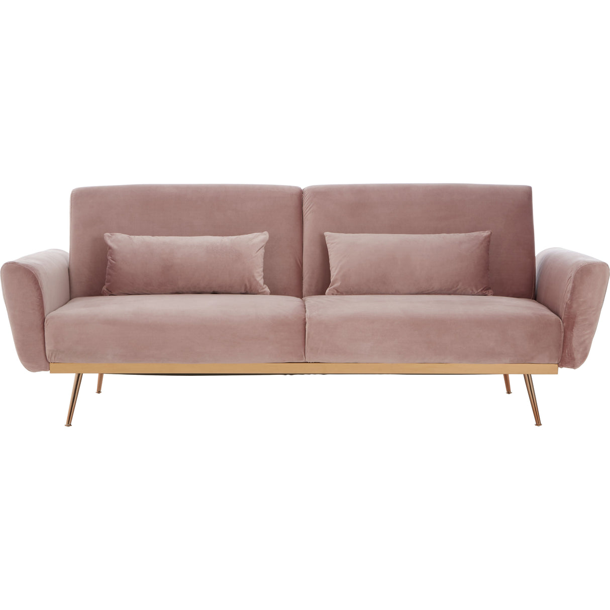 Hatona Pink Velvet Sofa Bed