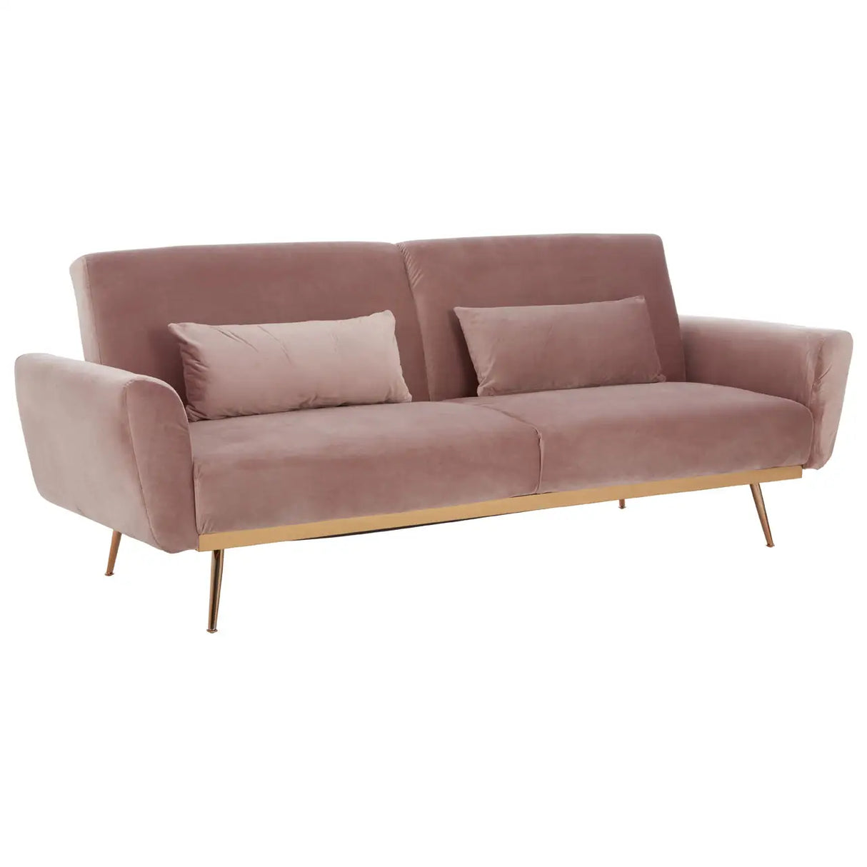 Hatona Pink Velvet Sofa Bed