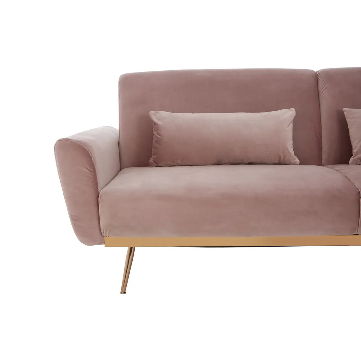 Hatona Pink Velvet Sofa Bed