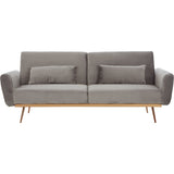 Hatona Grey Velvet Sofa Bed