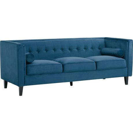 Chiara Blue Velvet 3 Seat Sofa