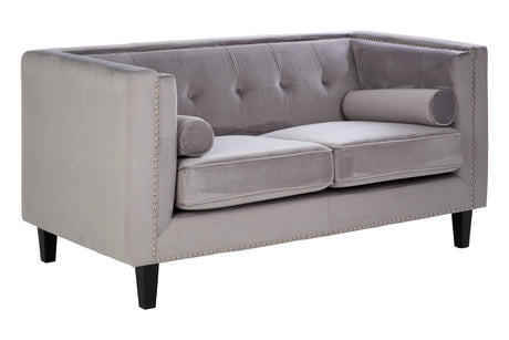 Anna 2 Seat Grey Velvet Sofa