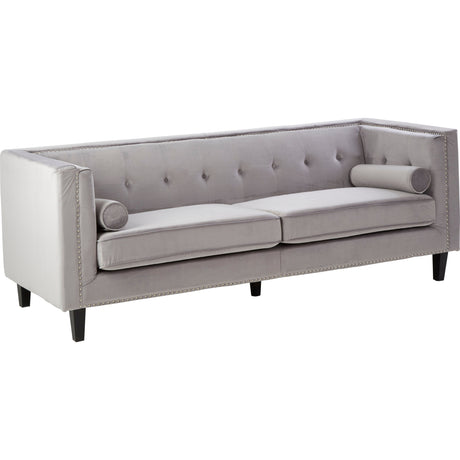 Anna 3 Seat Grey Velvet Sofa