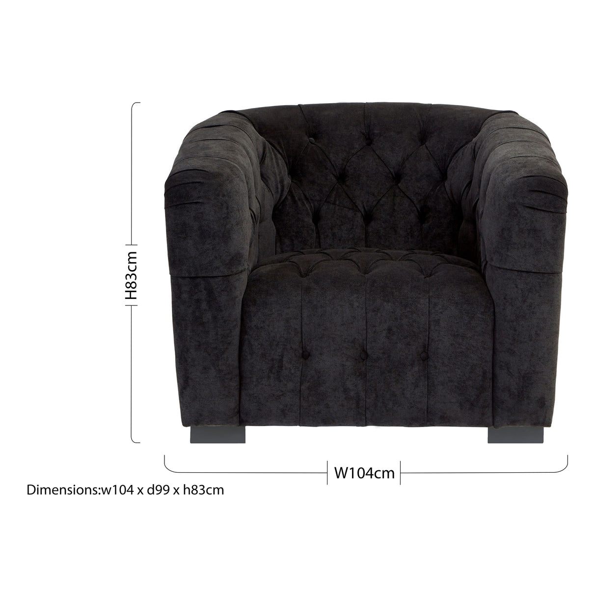 Jackson Black Armchair