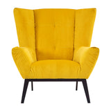 Mike Yellow Fabric Armchair