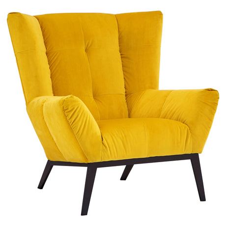 Mike Yellow Fabric Armchair