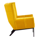 Mike Yellow Fabric Armchair