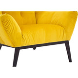 Mike Yellow Fabric Armchair