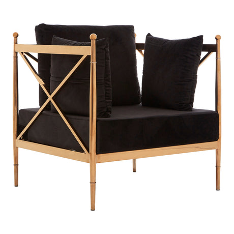 Ava Rose Gold Accent Chair