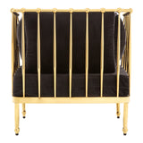 Ava Black & Gold Accent Chair