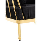 Ava Black & Gold Accent Chair