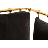 Ava Black & Gold Accent Chair