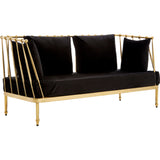 Ava 2 eat Gold Sofa