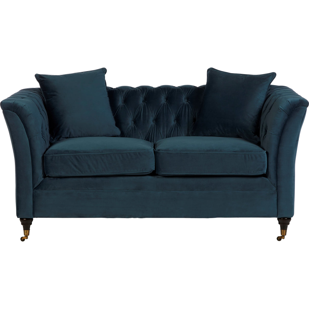 Matteo 2 Seat Blue Velvet Sofa