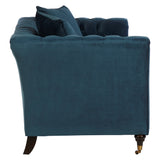 Matteo 2 Seat Blue Velvet Sofa