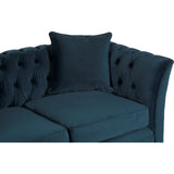 Matteo 2 Seat Blue Velvet Sofa