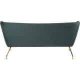 Madis 2 Seat Green Sofa