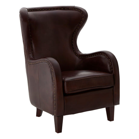 Romeo Dark Coffee Leather Armchair