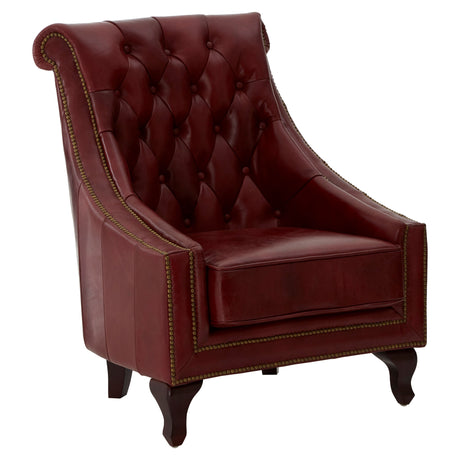 Romeo Red Leather Armchair