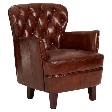 Romeo Mocha Leather Armchair