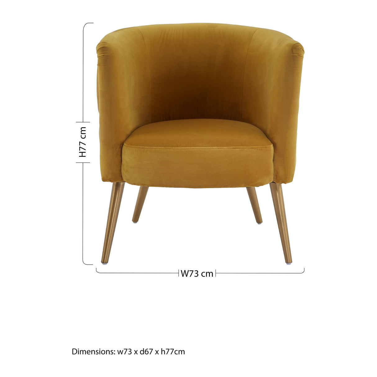 L.A. Yellow Tub Accent Chair