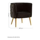 L.A. Black Tub Accent Chair