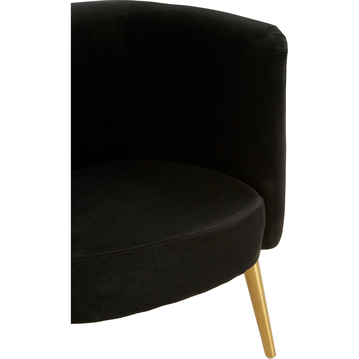 L.A. Black Tub Accent Chair