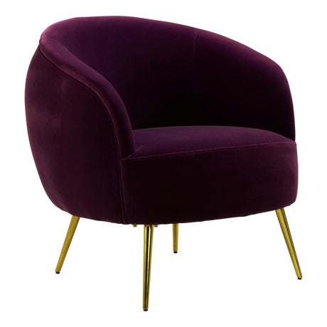 L.A. Purple Velvet Accent Chair