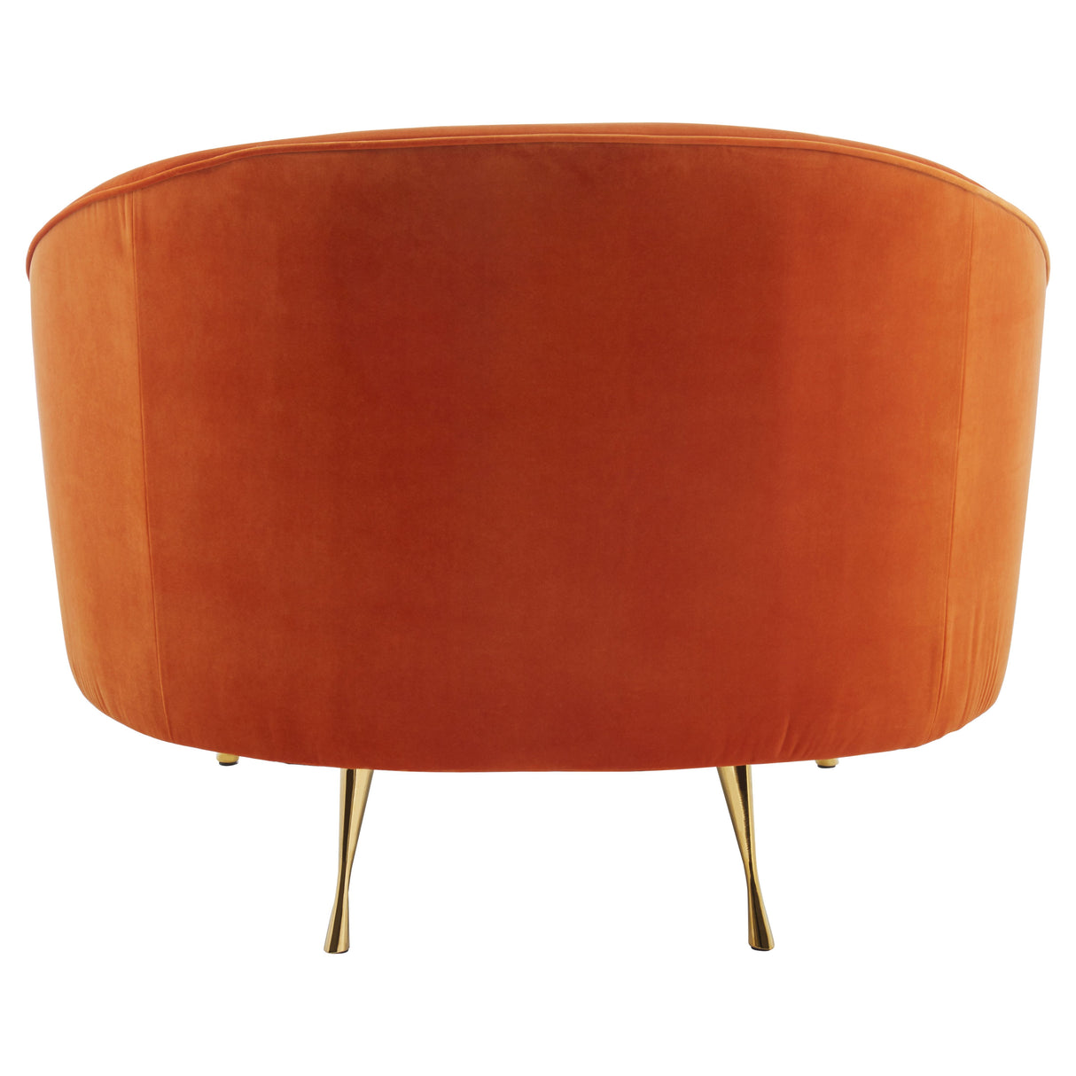 L.A. Orange Velvet Accent Chair