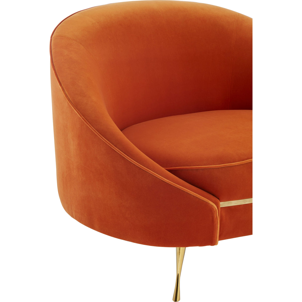 L.A. Orange Velvet Accent Chair