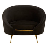 L.A. Black Velvet Accent Chair