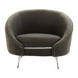 L.A. Grey Velvet Accent Chair