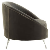 L.A. Grey Velvet Accent Chair