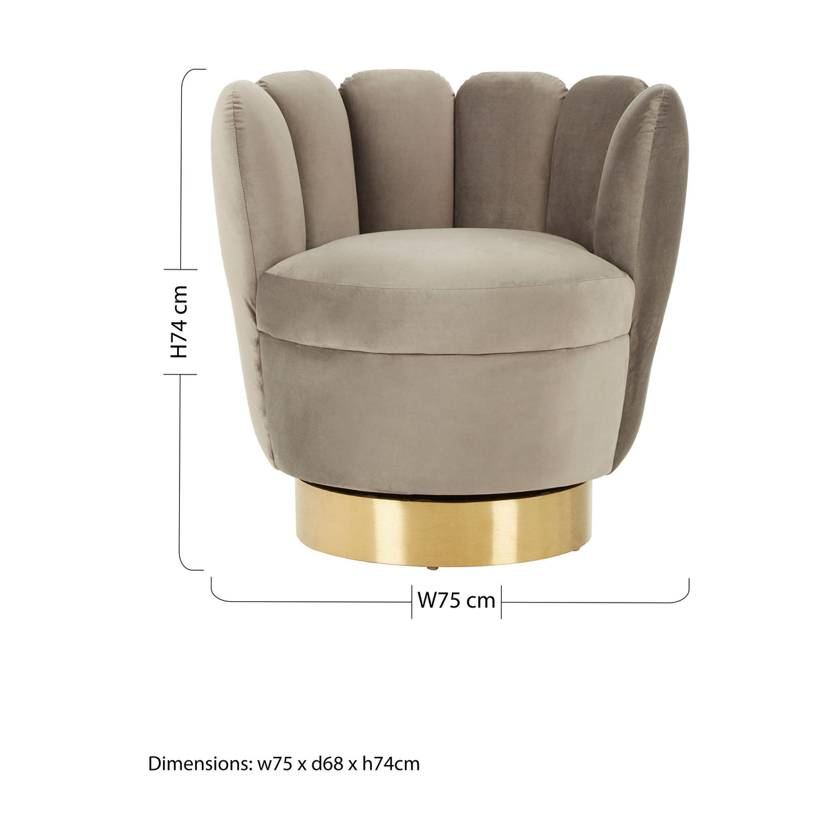 Beauty Grey Velvet Chair