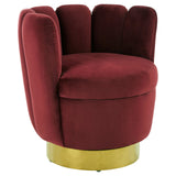 Beauty Wine Velvet Chair