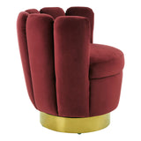 Beauty Wine Velvet Chair